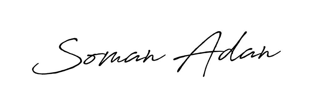 Make a beautiful signature design for name Soman Adan. Use this online signature maker to create a handwritten signature for free. Soman Adan signature style 7 images and pictures png